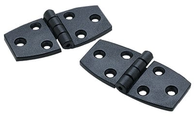 Seachoice 34141 Door Hinge: 2-3/4" x 1-3/8": Black Nylon : Pair