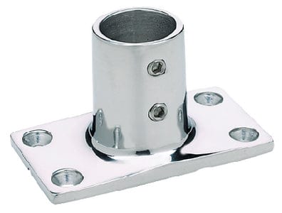 Seachoice 60 Degree Round Rail Fitting For 7/8" Boat Handrails - Chrome Plated Zamak, Includes Screws