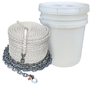 Seachoice 44567 Anchor Rode<BR>Rope: 1/2" x 300'. Rope: 1/4" x 15' Chain