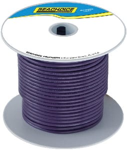 Seachoice 63137 Tinned Copper Marine Wire: 16 AWG: Purple: 100'