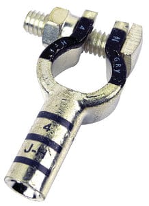 Battery Terminal - Post Top Style<BR>4 Gauge - Negative