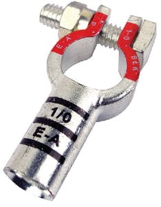 Battery Terminal - Post Top Style<BR>1/0 Gauge - Positive