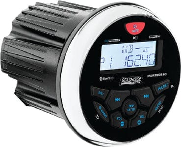 Seachoice 72104 Bluetooth<sup>®</sup> In-Dash Marine Gauge Stereo: Round Face