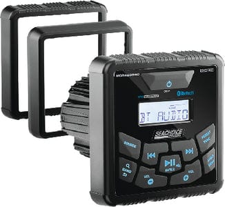 Seachoice 72106 Bluetooth<sup>®</sup> In-Dash Marine Gauge Stereo: Square Face