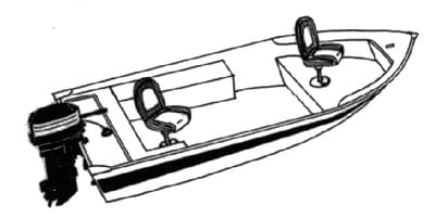 Carver 70124F10 V-Hull Fishing -Narrow Series: 14'6": Poly-Flex II Slate Gray