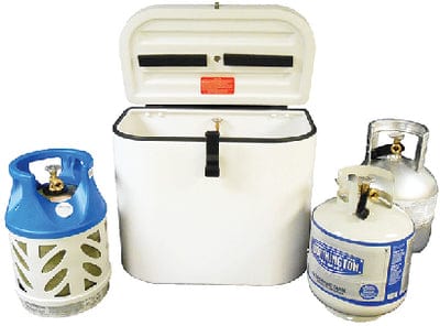 Trident 16021720 Roto Molded LPG Cylinder Locker: Dual 20#