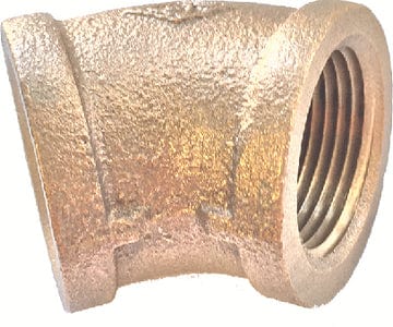 CB Supplies B45114 Red Brass 45° Elbow: 1-1/4"