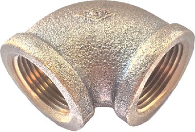 CB Supplies B9038 Red Brass 90° Elbow: 3/8"