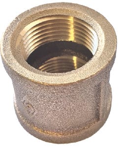 CB Supplies BC112 Red Brass Coupling: 1-1/4"