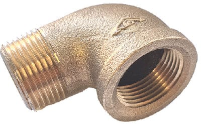 CB Supplies BSE90X112 Red Brass 90° Street Elbow: 1-1/2"