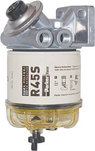 400 Series Diesel Spin-On Filter / Water Separator: 2 Micron: 45 GPH