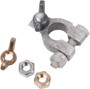 Ancor Battery Terminal One Wing Nut Style Yellow Brass Nut for 5/16" Negative Stud