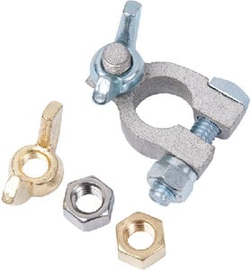 Ancor Battery Terminal One Wing Nut Style Yellow Brass Nut for 3/8" Positive Stud