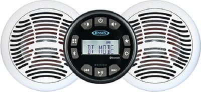 Jensen JMS3SPKG Waterproof AM/FM/MP3/Bluetooth Stereo W/ 6.5" Speakers