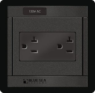 Blue Sea Systems 360 Panel 120 Volt AC Dual Outlet
