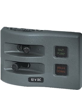 Blue Sea Systems 4302 WeatherDeck 12V DC 2 Position Waterproof Fuse Panel: Gray