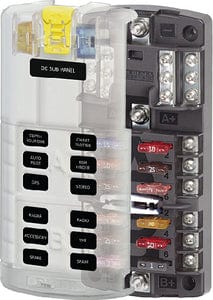 Blue Sea Systems ST Blade Split Bus Fuse Bock: 12 Circuit
