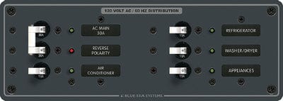 Blue Sea Systems AC Main Branch Circuit Breaker Panel: Main + 4