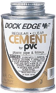 Dock Edge 1051F Pvc Solvent: 4 oz.
