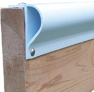 Dock Edge 1106F Slant "P" Profile: 8': White: 3/pk