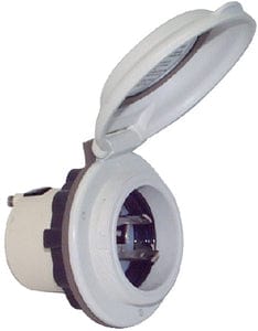 Marinco 30A/125V Contour Power Inlet With Stainless Steel Trim
