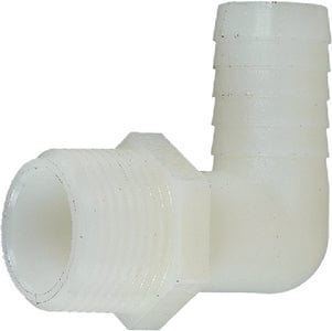 Green Line G21N90050063 Nylon 90° Male Pipe To Hose Adaptor: 1/2" Pipe to 5/8" Hose