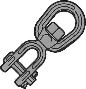 Keystone JE14 Galvanized Jaw/Eye Swivel: 1/4"