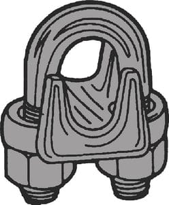 Keystone WRC58 Galvanized Wire Rope Clip: 5/8"