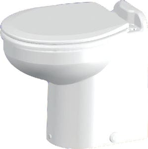 Raritan 221HR012 Marine Elegance™ Straight Back: Raw Water: Low Profile 12V Toilet: White