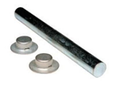10" Keel Roller Shaft with Cap Nuts