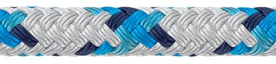 Samson 435032805030 XLS3 Yacht Braid: 1/2" (12mm) x 500': White w/Blue