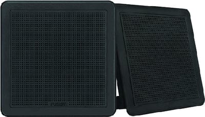Fusion 0100230011 FM Series 7.7" Square Flush Mount Marine Speakers: 1 pr.: Black