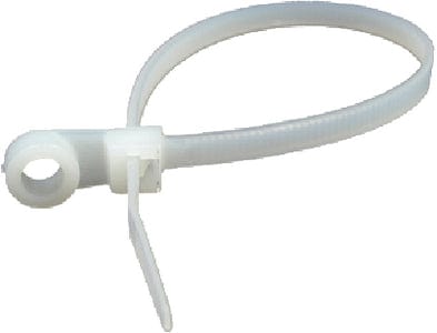 Pico 07072C Mounting Tab Cable Ties: Natural: 8": 100/pk