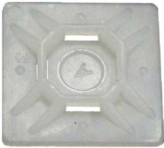 Pico 07081C Adhesive Cable Tie Mounting Pad: White: 100/pk