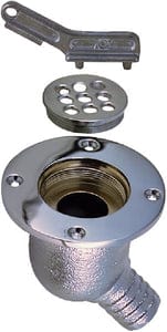 Perko Chrome Cockpit Scupper: 1-1/2"