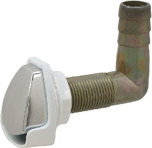 Perko 561DP4WHT 90° Rotating Gas Tank Vent: Chrome/White