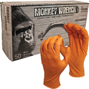 Watson Gloves Monkey Wrench™ 6 Mil Sure-Grip Nitrile Gloves: Lg