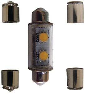 Dr. LED 9000357 Festoon Star™ 39-44Mm LED Navigation Bulb: White: 24V