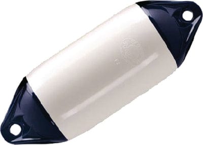 Polyform F02WH F-Series Heavy Duty Fenders: White/Blue: 8" x 26": 12/case