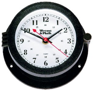 Weems & Plath WAP150500 Bluewater™ Collection Clock: Black Resin