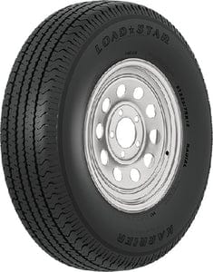 13" ST Radial Tire & Wheel Assembly: ST185/80R13 C/5-Hole Modular Silver