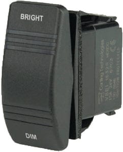BEP 1001806 Weather Resistant Contura Dimmer Rocker Switch: (On)-Off?(On): SPDT: 1/4" Blade Terminals