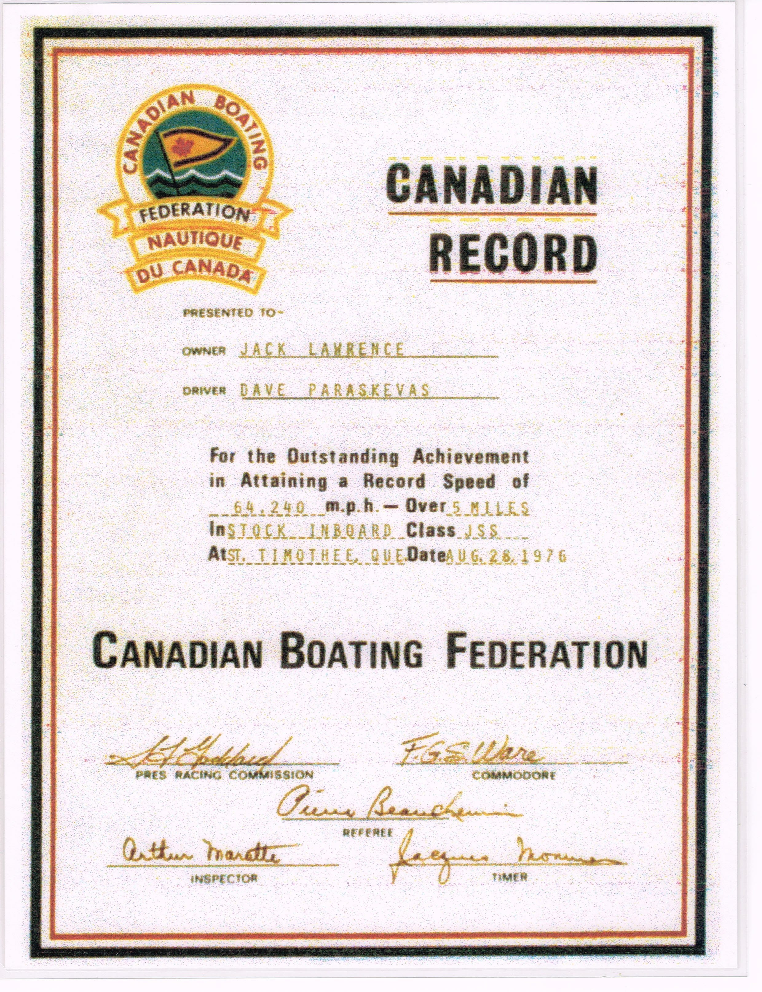 1976 J&S FIBERGLASS - JERSEY SPEED SKIFF - HULL #JS-88