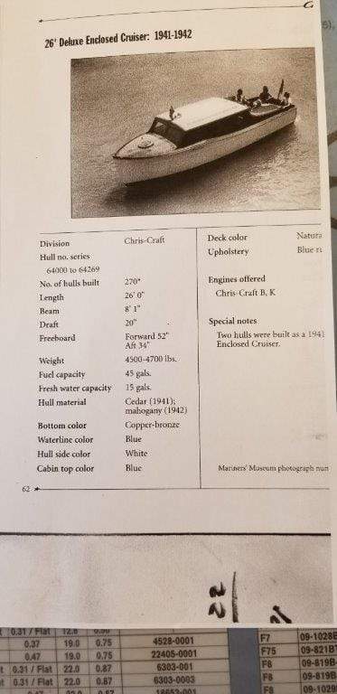 Classic Wooden Boat for Sale - 1941 CHRIS-CRAFT 26' DELUXE CRUISER