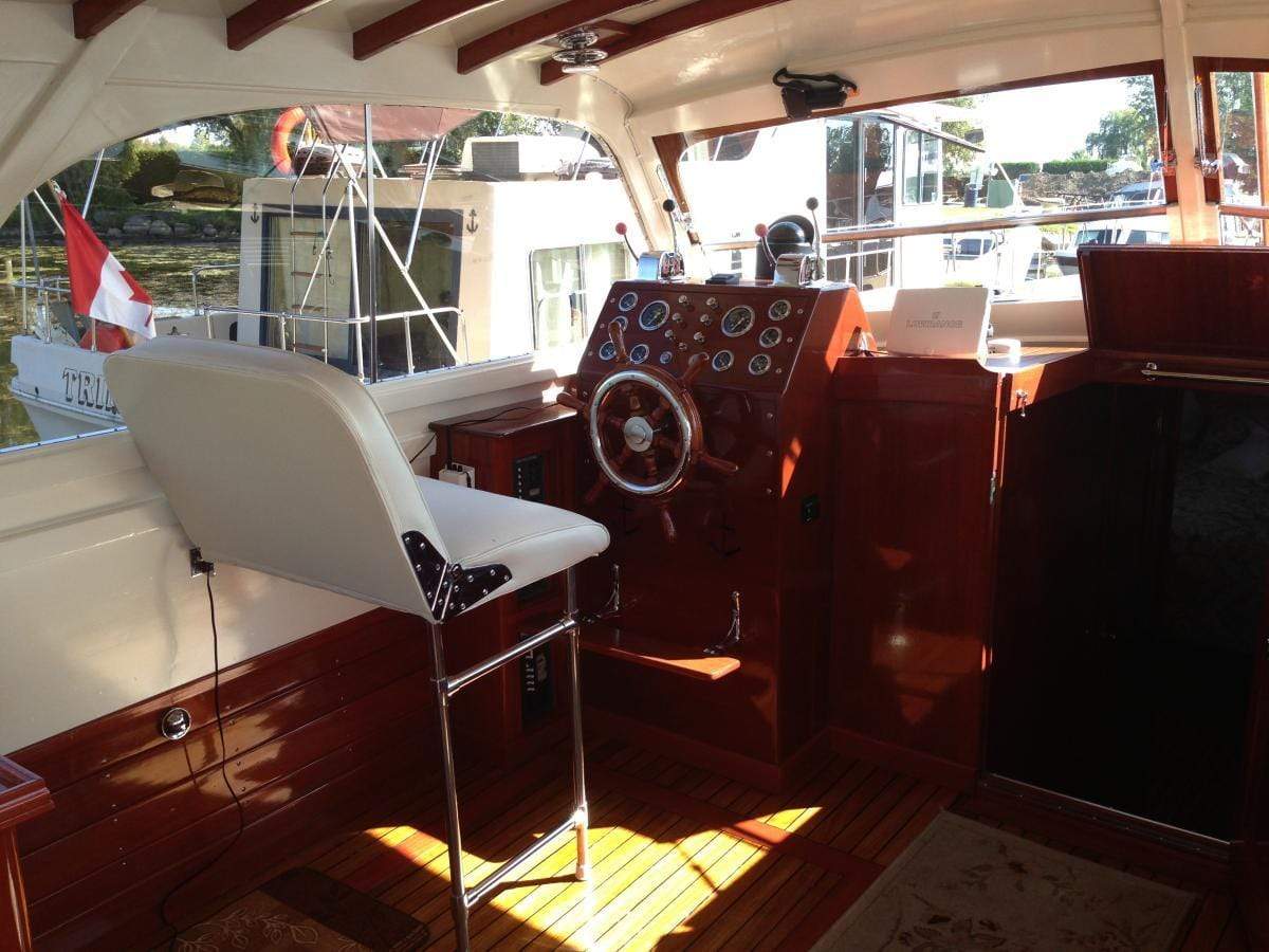Classic Wooden Boat for Sale - 1957 CHRIS-CRAFT 40' SEA SKIFF SEMI-ENCLOSED CRUISER