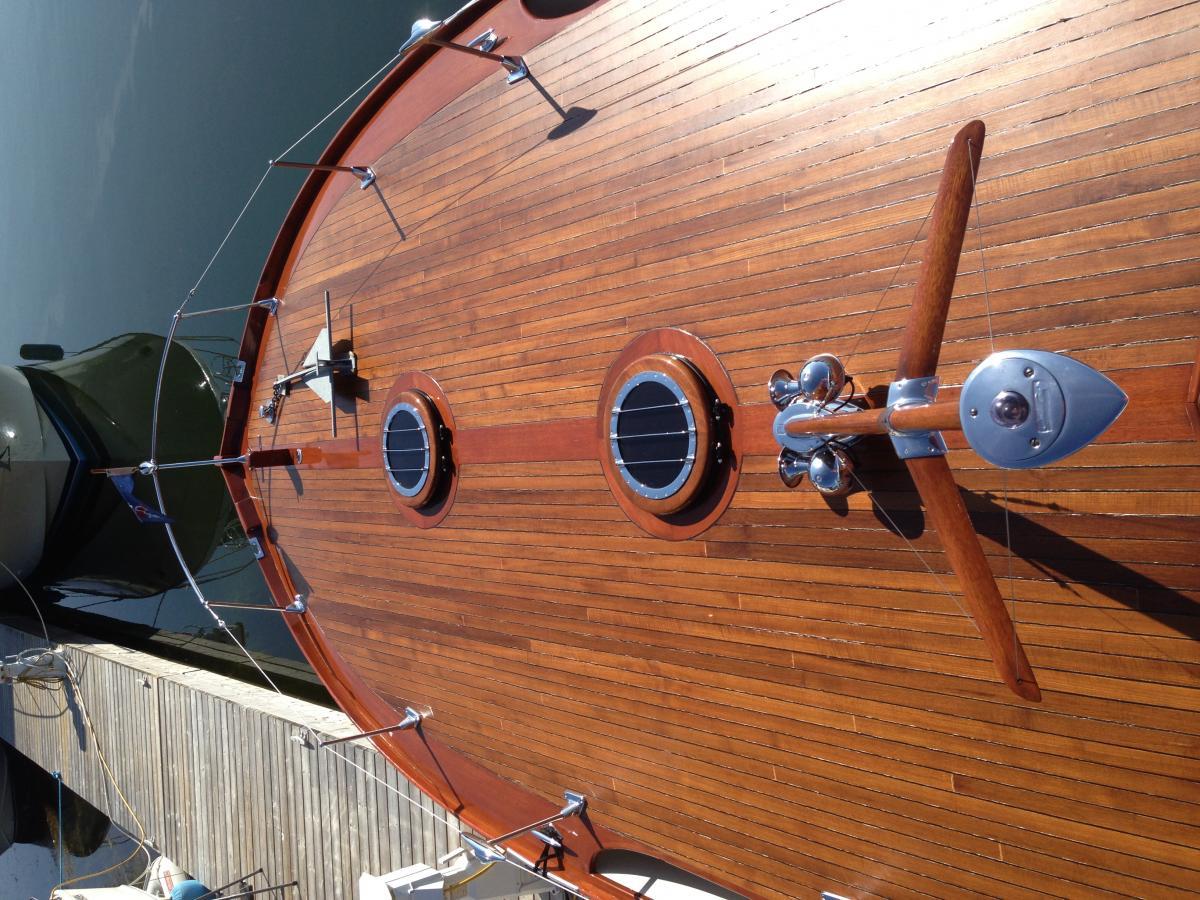 Classic Wooden Boat for Sale - 1957 CHRIS-CRAFT 40' SEA SKIFF SEMI-ENCLOSED CRUISER