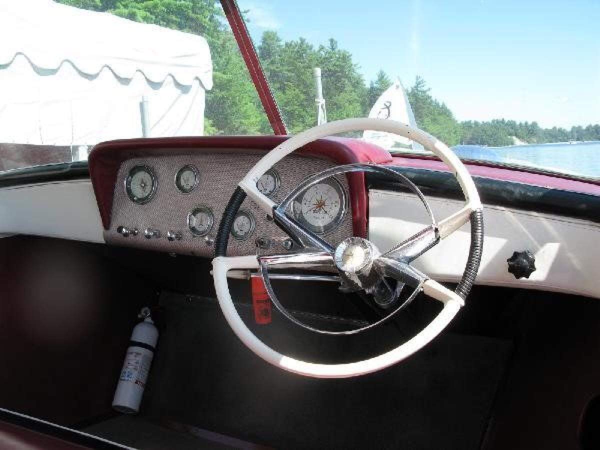 Classic Wooden Boat for Sale - 1962 CENTURY 21' CORONADO W/GULL WING TOP