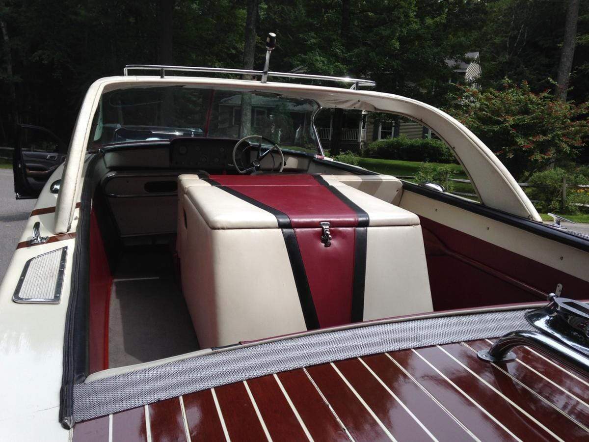 Classic Wooden Boat for Sale - 1962 CENTURY 21' CORONADO W/GULL WING TOP