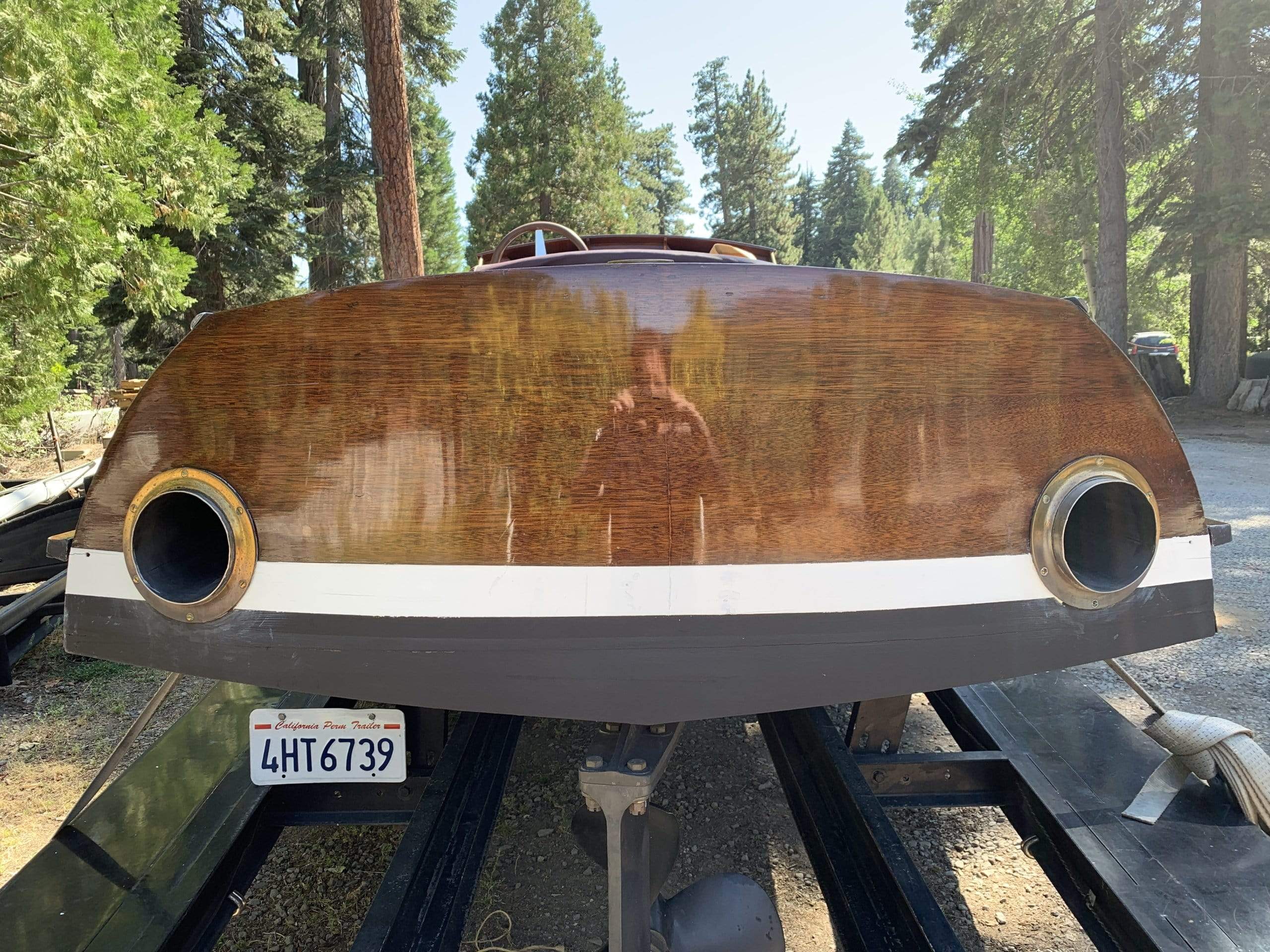 Classic Wooden Boat for Sale - 1996 Brown & Bassett 33' Gentleman's Racer - 600hp Rolls-Royce Meteor V-12