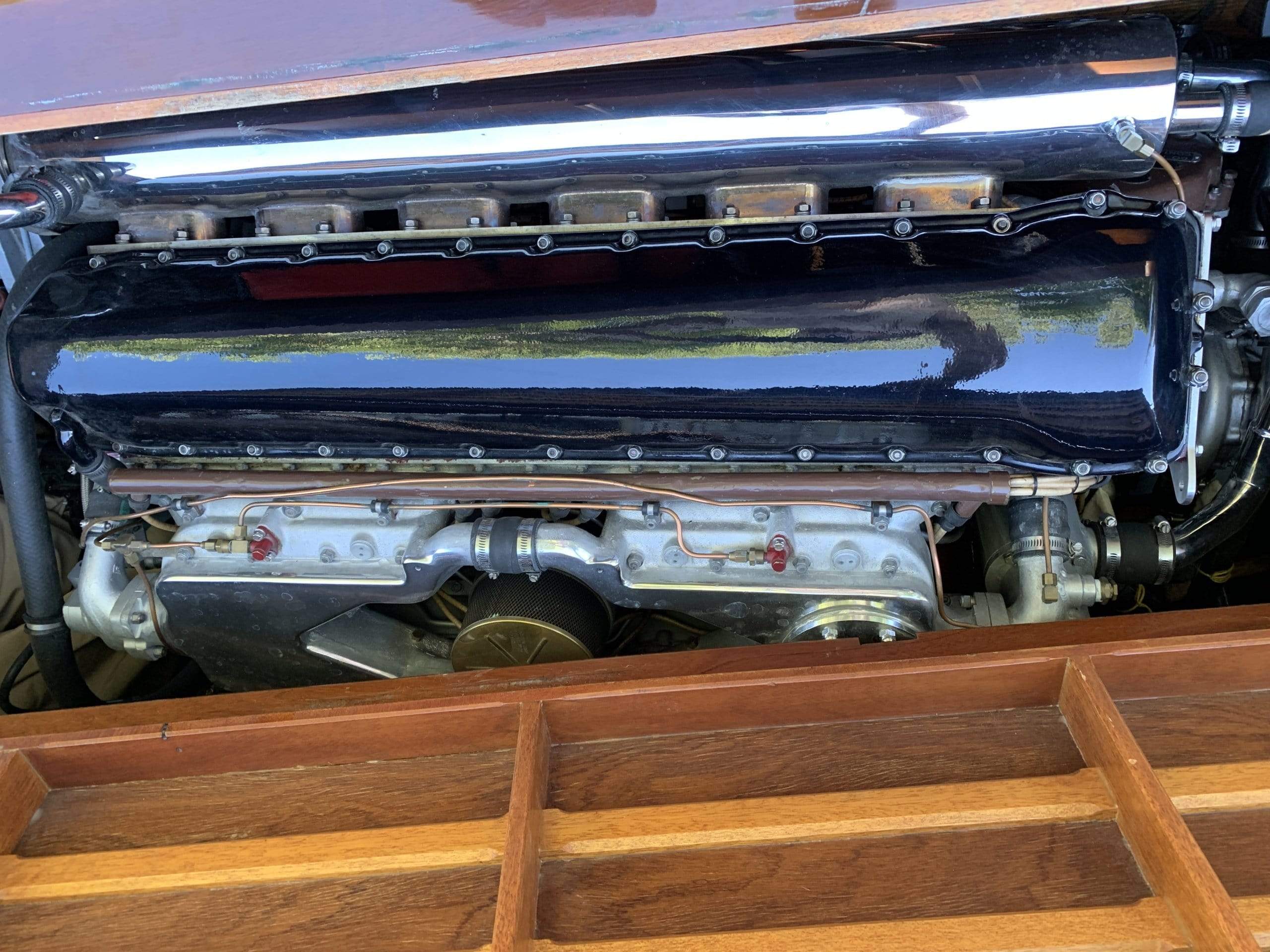 Classic Wooden Boat for Sale - 1996 Brown & Bassett 33' Gentleman's Racer - 600hp Rolls-Royce Meteor V-12
